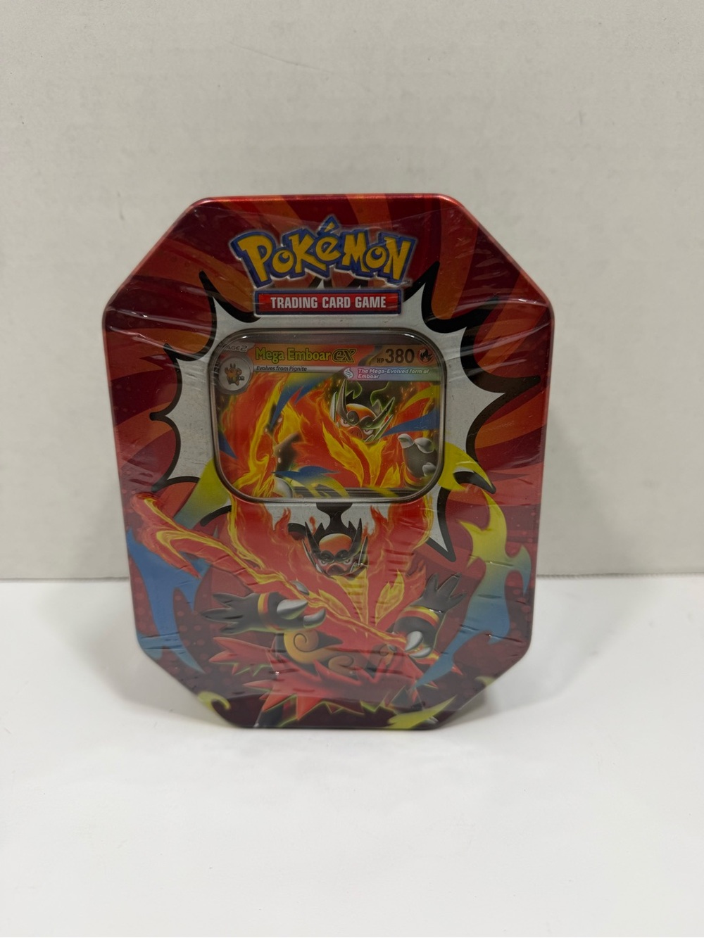Pokemon Mega Evolution Ascended Hero’s Tin Mega Emboar ex
